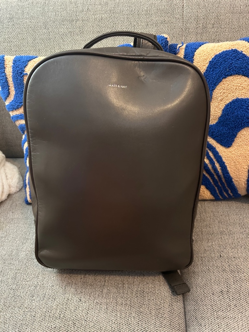 Matt & Nat Black Minimalist Vegan Leather Backpack